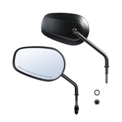 China High Quality Zinc Alloy Motorcycle Mirror Shell Iron Stem Rear View Mirror For Harley Touring Road King Sportster XL883 Dyna Softail 1200 8mm All Metal High End Mirror for sale