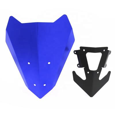 China Aluminum Alloy Motorcycle Modification Accessories Front Windshield Fluid Director Front Windshield Deflector For Kawasaki Z400 2018 2019 2020 for sale