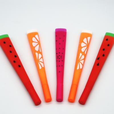 China Cute Maker Latest Colorful Printed Fancy Fruit And Melon Pens 0.35mm Neutral Pens for sale