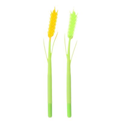 China Cute Manufacturers Supply Lovely Wheat Gel Pen Novelty Silicone Pen For Non-toxic Children for sale