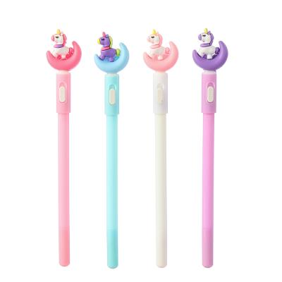 China Cute Manufacturers Supply Unicorn Hot Selling Lights- Gel Ink Pen For Children for sale