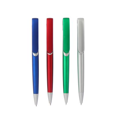 China Fashion Simple Design Ball Pen Office Plastic Multicolor Fluid Writing Ballpoint Pen for sale