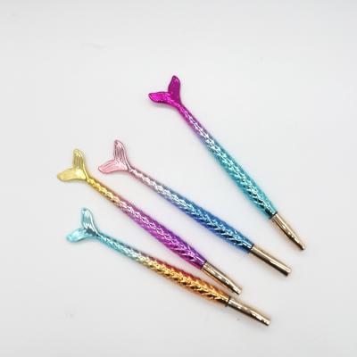 China Factory supply new cute style mermaid pen beauty models with plastic pen for sale