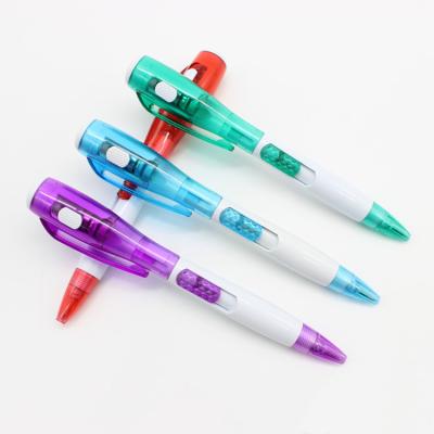 China Hot Selling Lights- Cute Glowing Pen Fancy Luminous Multicolor Ballpoint Pen Stationery With Light for sale