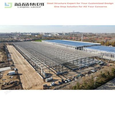 China Prefab Steel Structure Workshop Warehouse Light Steel AISI ASTM DIN JIS BS GB for sale