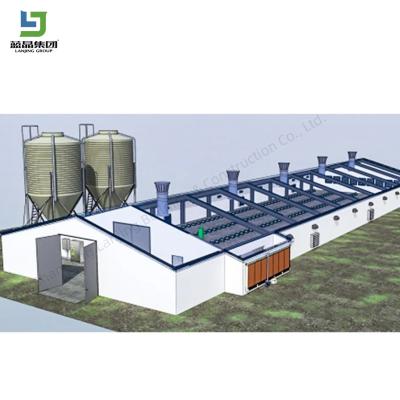 China Prefabricated Design Automatic Egg Layer Poultry Farm Battery Chicken House Laying Hens Steel Structure Warehouse Farming Equipment Cow Barn Shed for sale