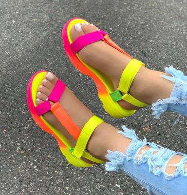 China Latest Design Breathable Sandals For Women Good Quality Fashion Ladies Shoes Summer Shoes Women Flat Sandals for sale