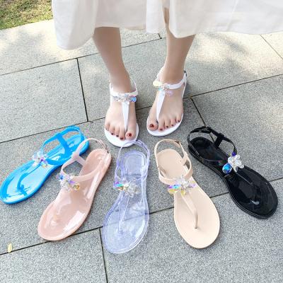 China Fashion trend cool and breathable plastic shoes jelly quick-drying sandals sandalias de mujer beach PVC shoes for sale