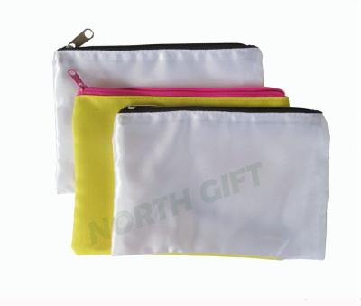 China Fashion Soft Wholesale Private Label Pouch Bag Yellow Small Soft Makeup With Zipper for sale