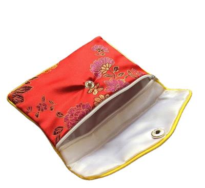 China Soft/Luxury/Fashion Wholesale Customized Good Quality Popular Silk Packaging Jewelry Product Pouch for sale