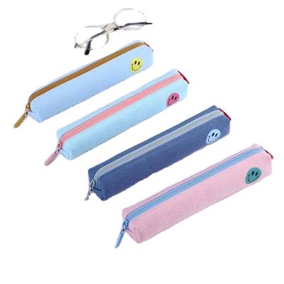 China Fashion\Custom LOGO School Pencil Case Pencil Bag Zipper Office Bag Polyester Comfortable\Durable Canvas Fabric for sale