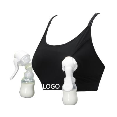 China Free Logo Customize Wireless Feeding Breast Support Bra Antibacterial Wholesale Maternity Hands Pump Caregiver Bra 5368 for sale