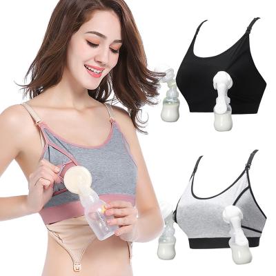 China Breathable Baby Feeding Pump Bra Hands Free Wireless Nurturing Maternity Bra for sale