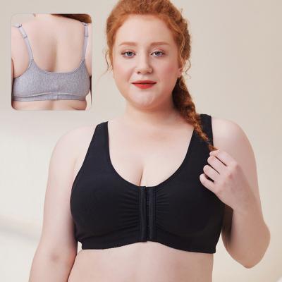 China Wholesale Antibacterial Adjustable Chest Women Shapewear Bra Mail Surgery Recovery Bra Front Open Button Push Up for sale