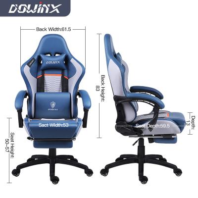 China Classic Adjustable Comfort (Height) Ergonomic Gaming Chair With Footrest for sale