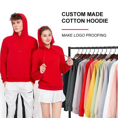 China CHM0001 Autumn Winter New Fashion Solid Color Windproof Sports Plus Size Long Sleeved Sweatshirt Pullover Women Casual Man Fitted Hoodies for sale