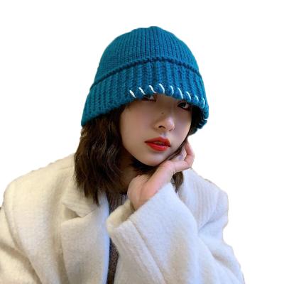 China Japan and Korean Style HB08 Spring and Winter Custom Design Hat Men Women Warm Wool Crochet Bucket Fisherman Empty Knitted Hat for sale