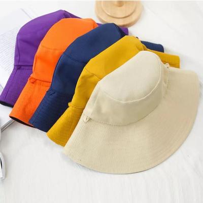 China Sun Spring Image HB0002 Men's Cotton Custom Logo Women Wear Designer Hat Anti-UV Foldable Double Sided Reversible Bucket Hat for sale