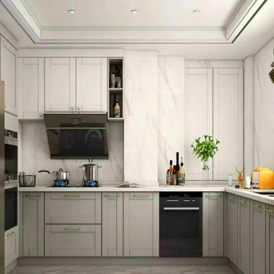 China Modern Kitchen Cabinet Ready Made Painting Assembly Before Shipment for sale