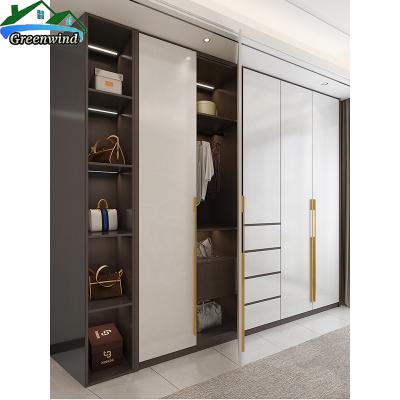 China (Size) Professional Manufacture Adjustable Bedroom Wardrobe For Apartment Modern Single Swing Door Wardrobe Cabinet for sale