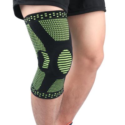 China Durable Knitted Running Basketball Volleyball Football Walking Knee Pads With Silicone Pads for sale