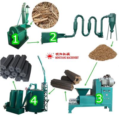 China High Capacity Screw Briquette Making Machine Wood Stripping Shell Bamboo Machine Biomass Briquette Production Line for sale