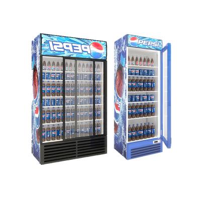 China Single-temperature Single Door Beverage Display Fridge Beer Display Fridge Transparent Glass Fridge for sale