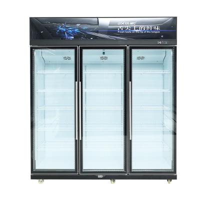 China Custom Single-temperature Upright Freezer For Supermarket Freezer Showcase Commercial Upright Beverage Display Fridge for sale