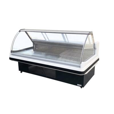 China Single-Temperature Design Wholesale Professional Grocery Glass Refrigerated Display Case for sale