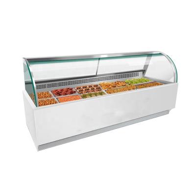 China Single-temperature Grocery Store Commercial Display Fridge Meat Display Supermarket Grocery Food Display Cooling Cooler for sale