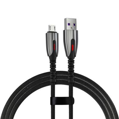 China Shark head is a firmer zinc alloy fast charging micro usb cable v8 phone cable 3A for sale