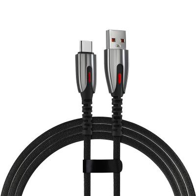 China Shark head is a firmer zinc alloy type usb data cable 1m c 3A Huawei Samsung fast charging for sale