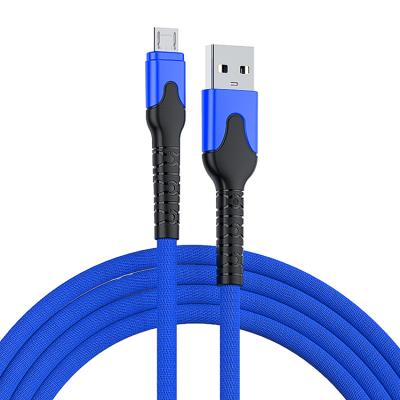 China Shark head is firmer micro 1m data cables than braided aluminum alloy mobile phone cable fast charging cable for sale