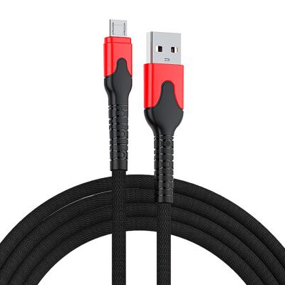 China Shark Head is a hot selling 3A micro fast charger firmer than cable fabric braided rope usb cable for sale