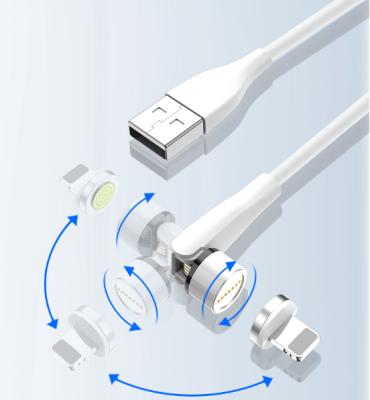 China Data Transfer Function Around Magnetic Phone Cable, 540 Degree Rotating Data Cable, Multifunction 3 in 1 USB Cable for Type-C Iphone Fast Cable for sale