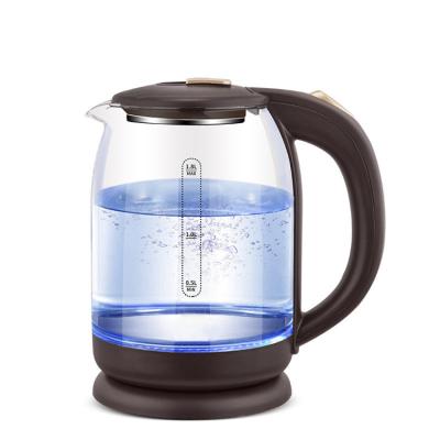 China 360 Degree Rotation Base 2020 New Best Selling Electric Glass Kettle With Blue Light And Rope for sale