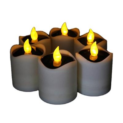 China 2022 New Birthday Decoration Romantic Waterproof Night Light Electronic Flame Candle Less LED Solar Power Candle for sale