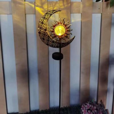 China Solar Garden Spot Dig Sun And Moon Combination Model Amazon Lawn Lamp Ground Lamp Border Electricity New for sale