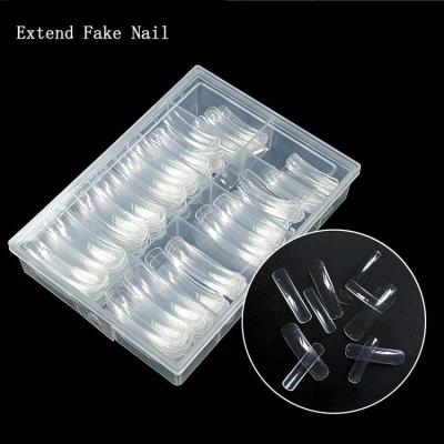 China Factory Direct Design Long Nail Set Transparent Seamless Nail Salon 200pcs Fake Nail Supplies for sale