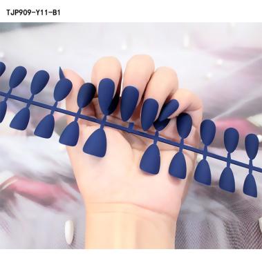 China New Arrival Popular Nail Art 28pcs Almond Sharp Almond Water Long Drop Matte Fake Nail Luxury Goods Artificial Nails For Vendors for sale