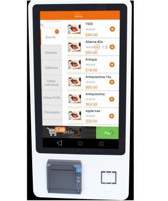 Cina 24 inch All in One Self Ordering Machine and Mobile Payment for Android POS System Machines in vendita