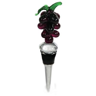 China Grape Shape Wine Non Refillable Glass Stopper for sale