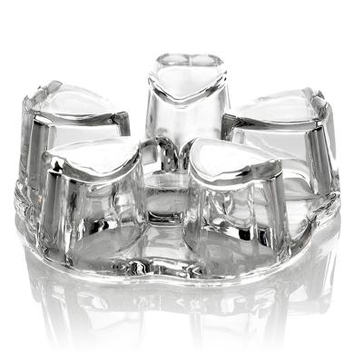 China Heart Shape Teapot Sustainable Clear Glass Heat Resistant Heater for sale