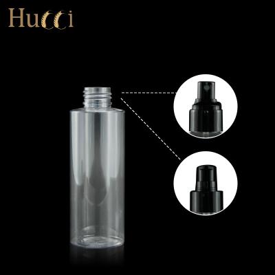 China Cosmtics packing hot sale Wholesale Clear Round Spray Lotion Pump Cosmetics Bottles 120ml 150ml PET Bottles for sale