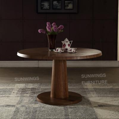 China Round Convertible Wood Folding Dining Table and Round Revolving Dining Table for sale