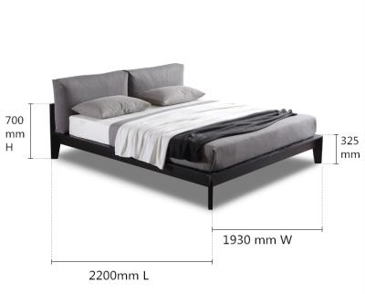 China (Others)Adjustable Modern Bedroom Furniture Upholstered Bed Frames Wood Fabric King Size Bed For Bedrooms for sale