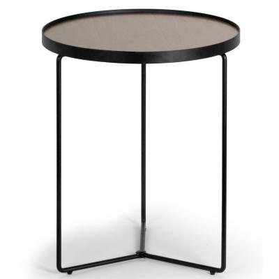 China Nordic Convertible MDF Side Table With Oval Metal Leg Coffee Table For Living Room for sale