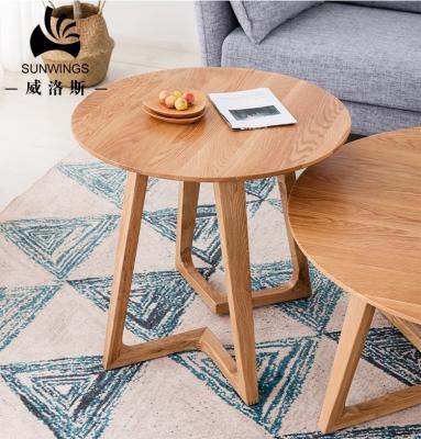 China Modern Convertible New Product Style Round Table Solid Wood Side Top Table for sale