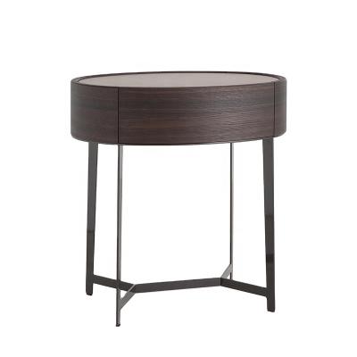 China Adjustable (height) light and luxury solid wood night table for bedroom for sale