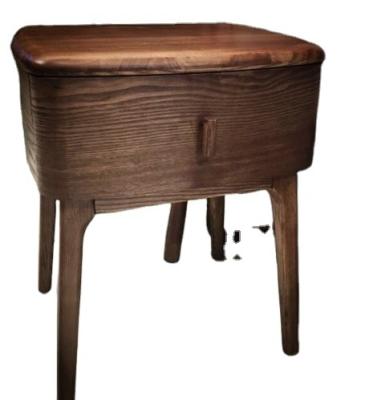 China (Other)Adjustable Antique Solid Wood Night Stand One Drawer Bedside Table for sale